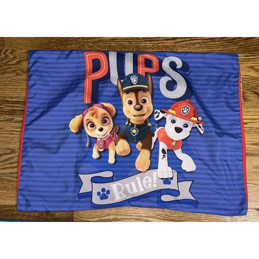 Paw Patrol Full‎ Size Reversible Comforter Blanket Fitted Sheet 3 Pillowcases